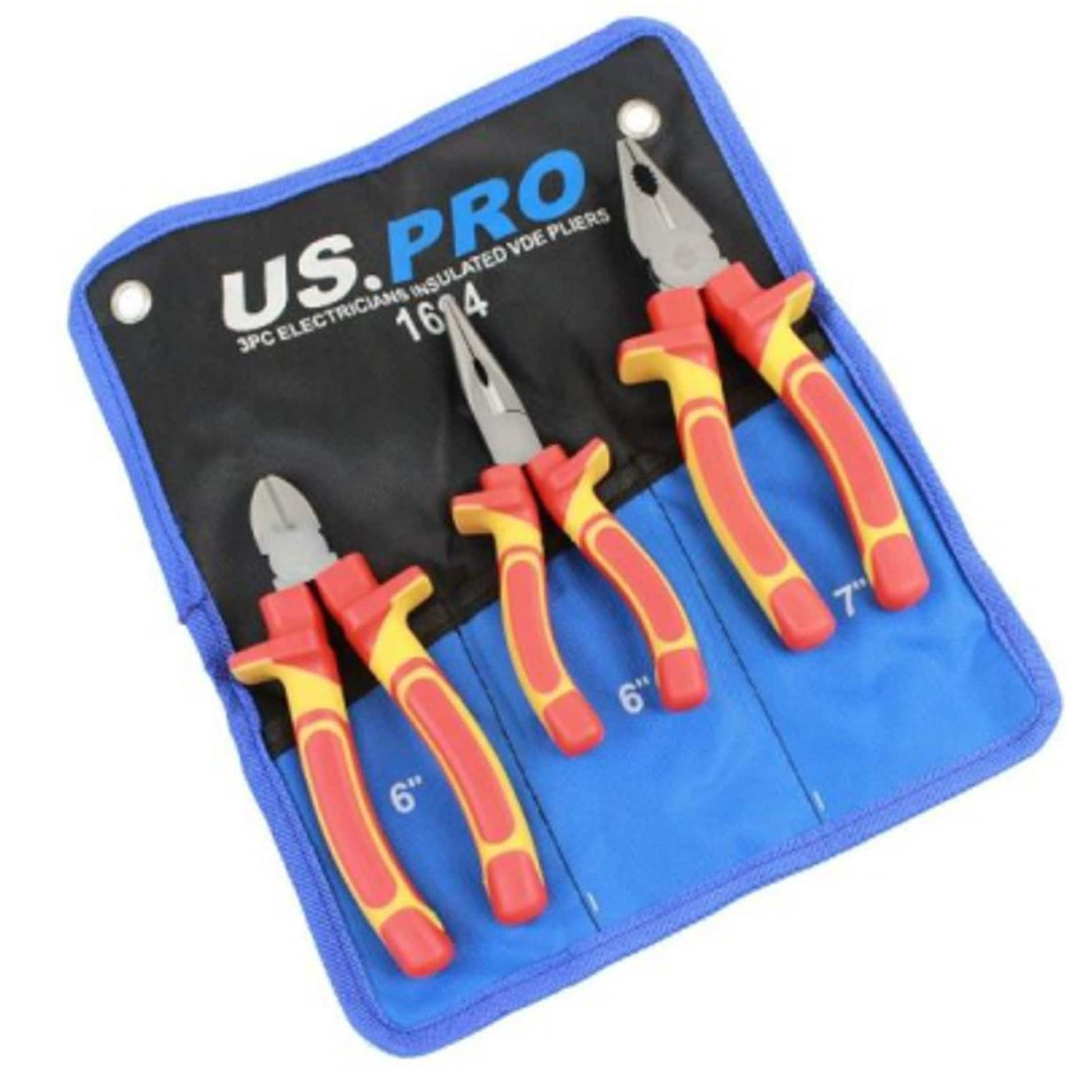 3 Piece Electricians Insulated VDE Plier Set