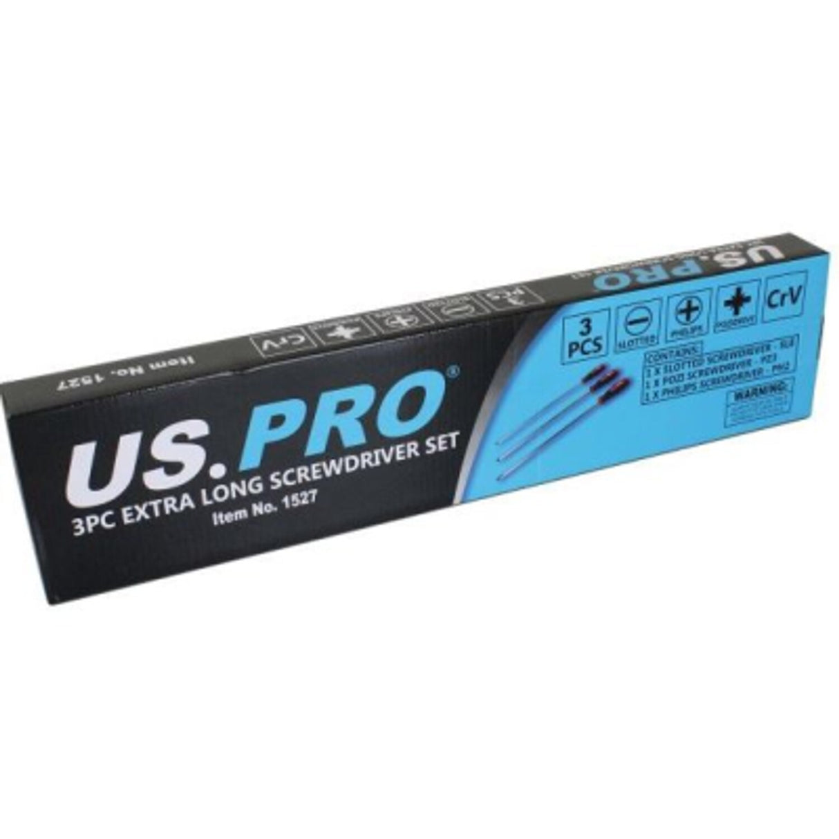 3 Piece Extra Long Screwdriver Set 500mm Long