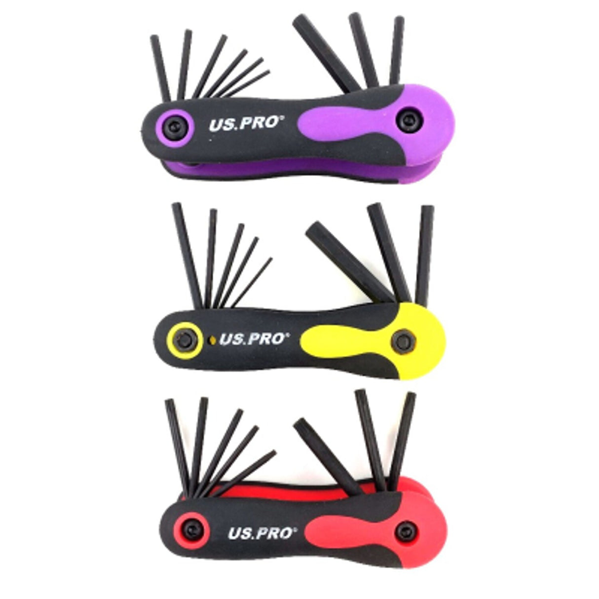 3 Piece Folding Key Set - Star, Metric and Imperial Hex