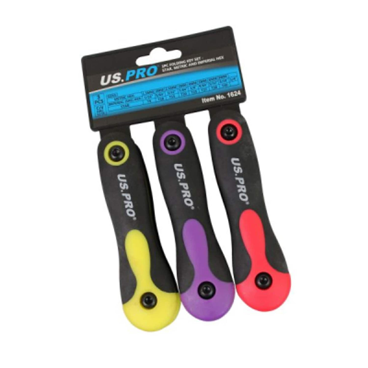 3 Piece Folding Key Set - Star, Metric and Imperial Hex