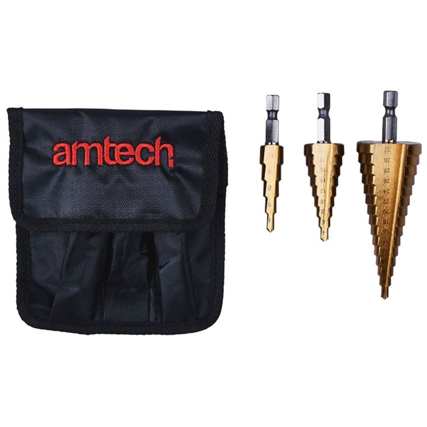 3 Piece High Speed Steel Step Drill Set (Large)