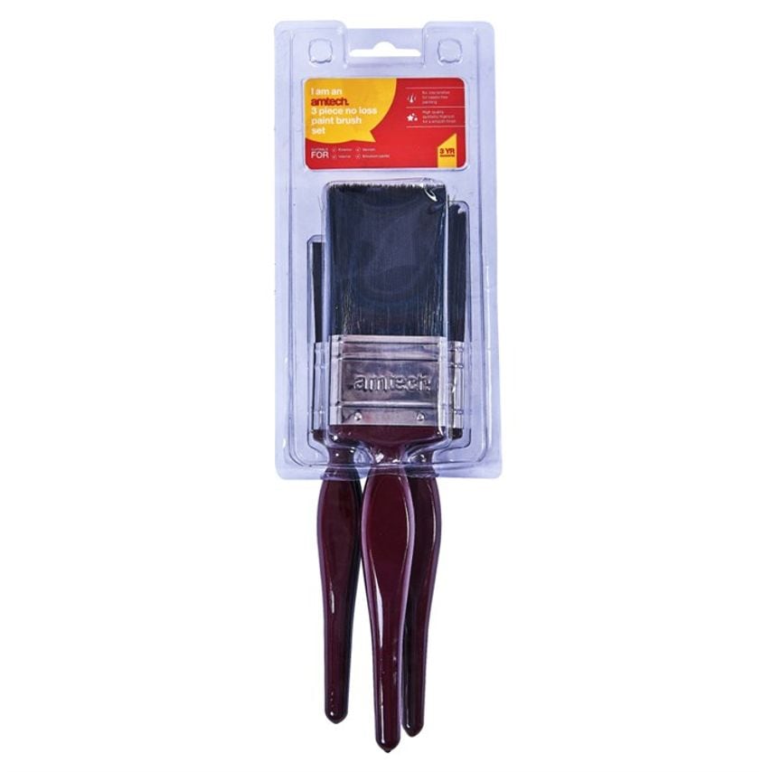 3 Piece No Bristle Loss Paint Brush Set G4335