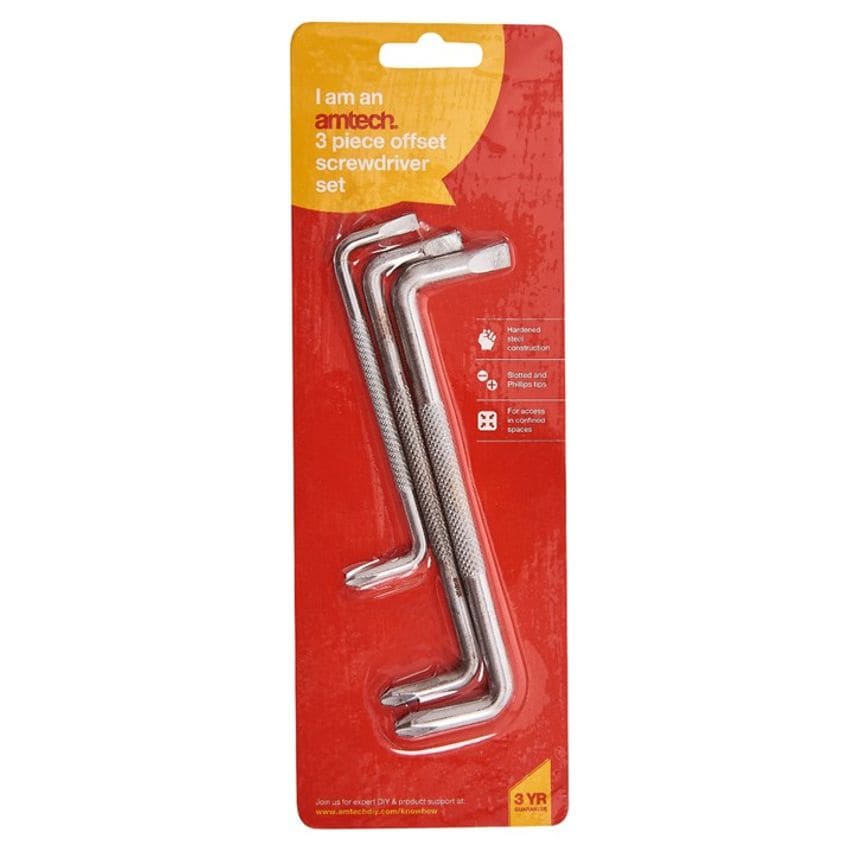 3 Piece Offset Screwdriver Set