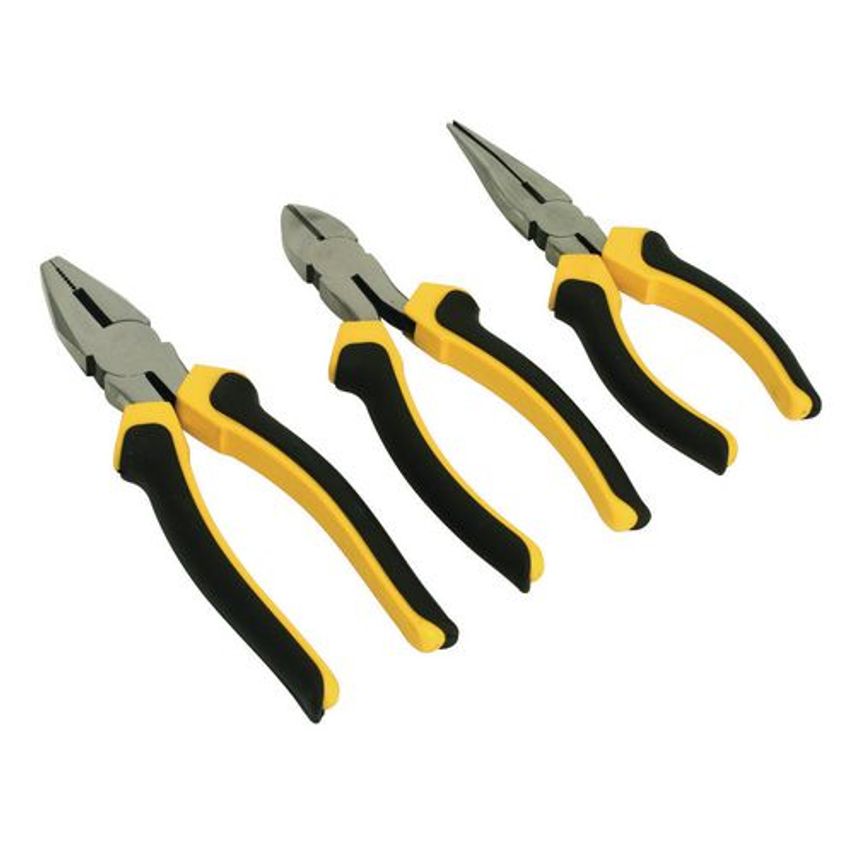 3 Piece Plier Set with Comfort Grips