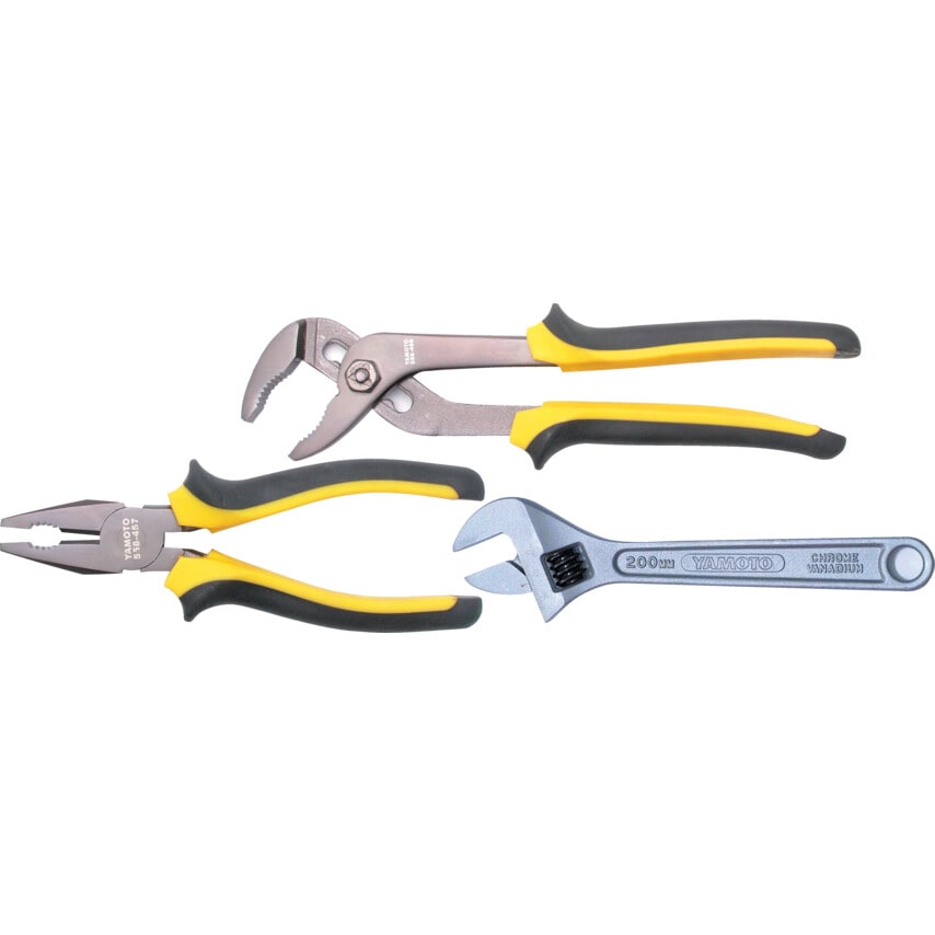 3 Piece Plier & Wrench Set
