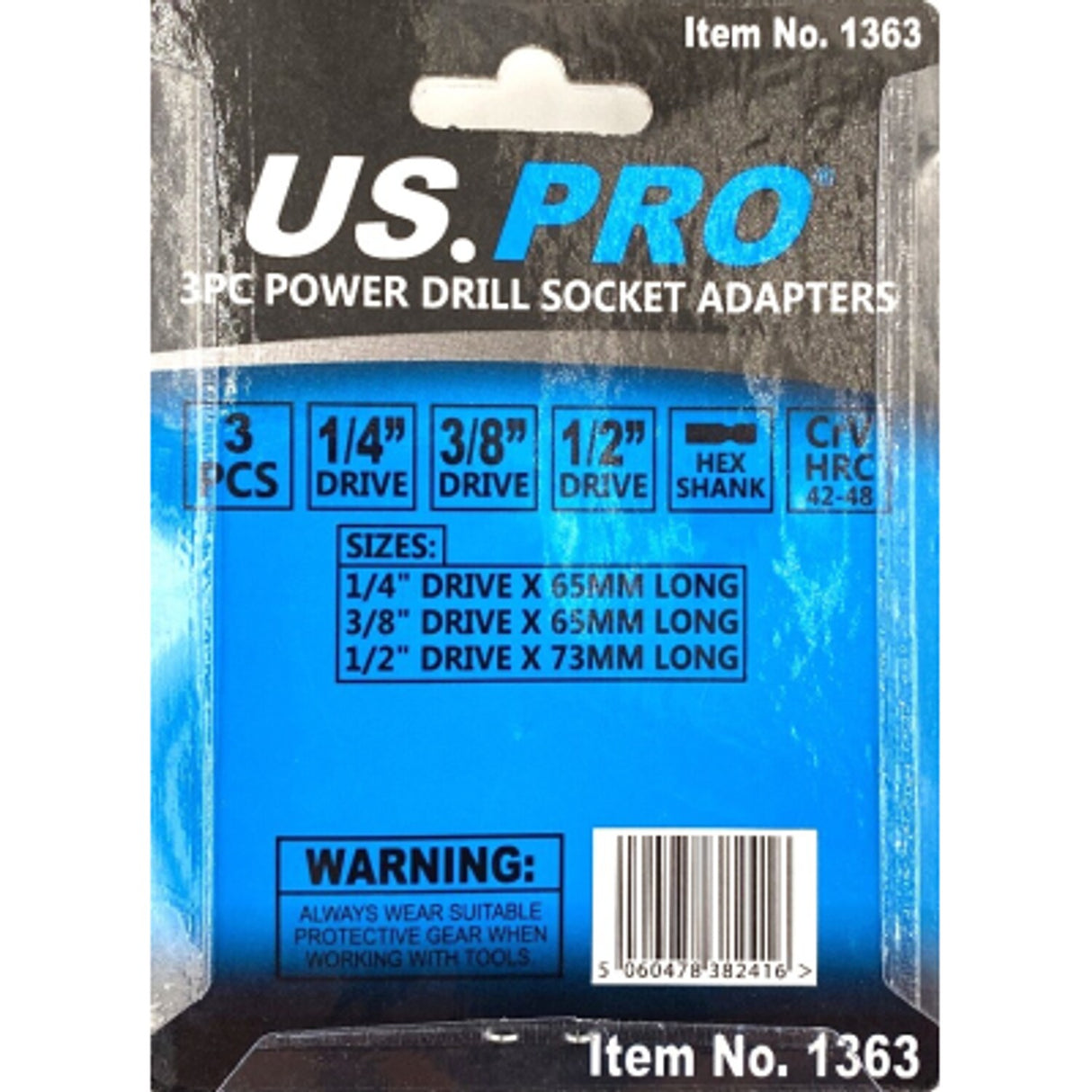 3 Piece Power Drill Socket Adapters