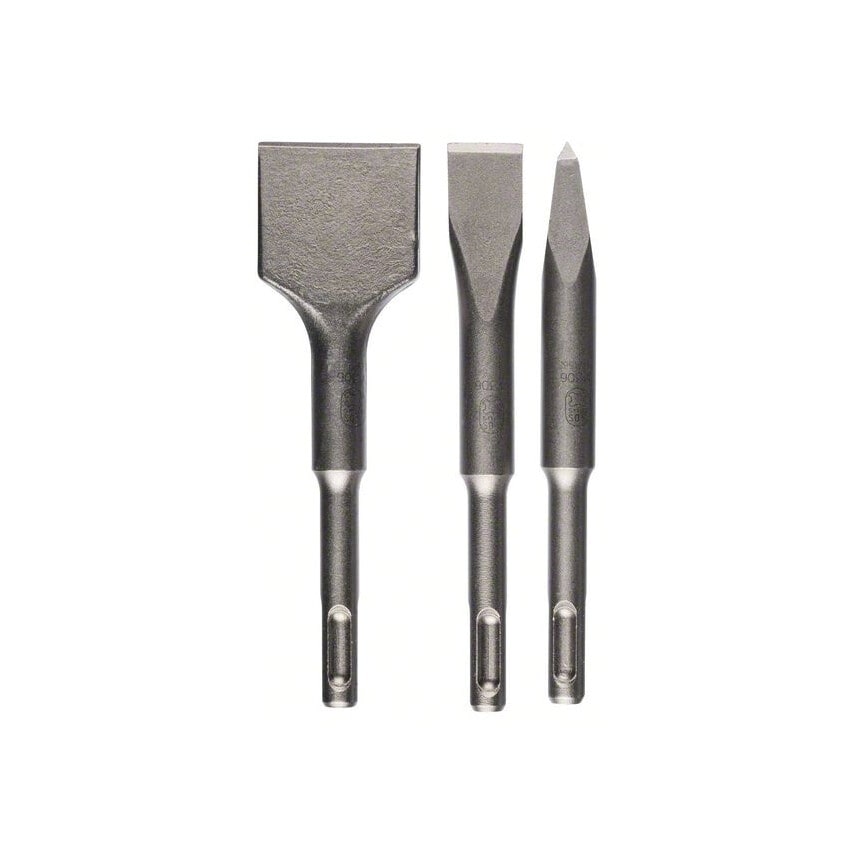 3 Piece SDS-Plus Stubby Chisel Set - 2 608 690 180