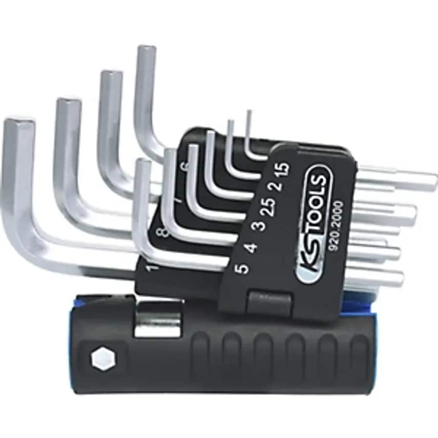 3-in-1 Angle Key Wrench Set Short Hexagon Socket Metric 10 Parts