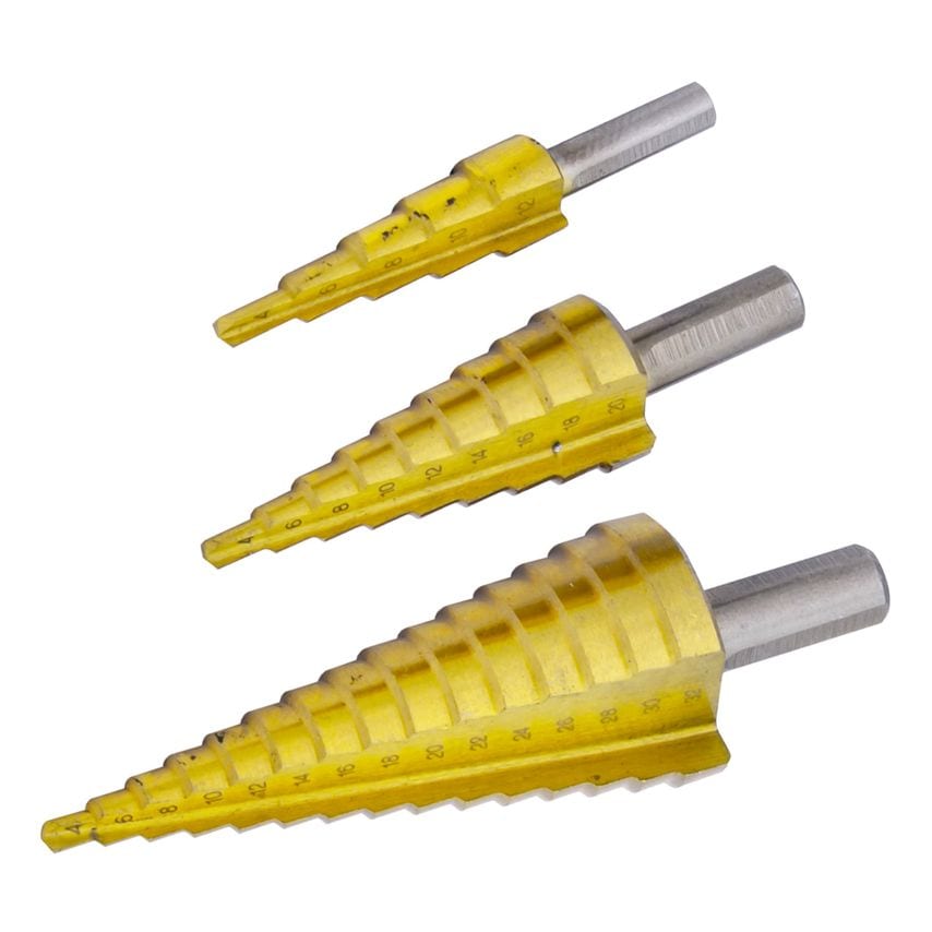 3pc Titanium Step Drill Set