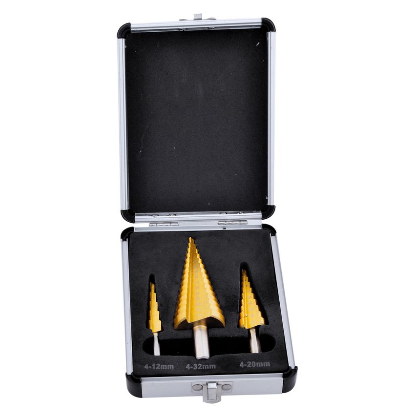 3pc Titanium Step Drill Set
