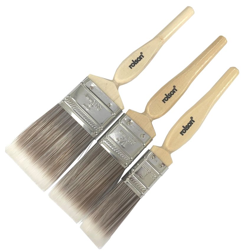 3pc Wooden Handle Paint Brush