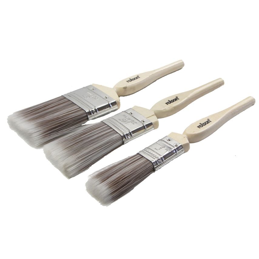 3pc Wooden Handle Paint Brush