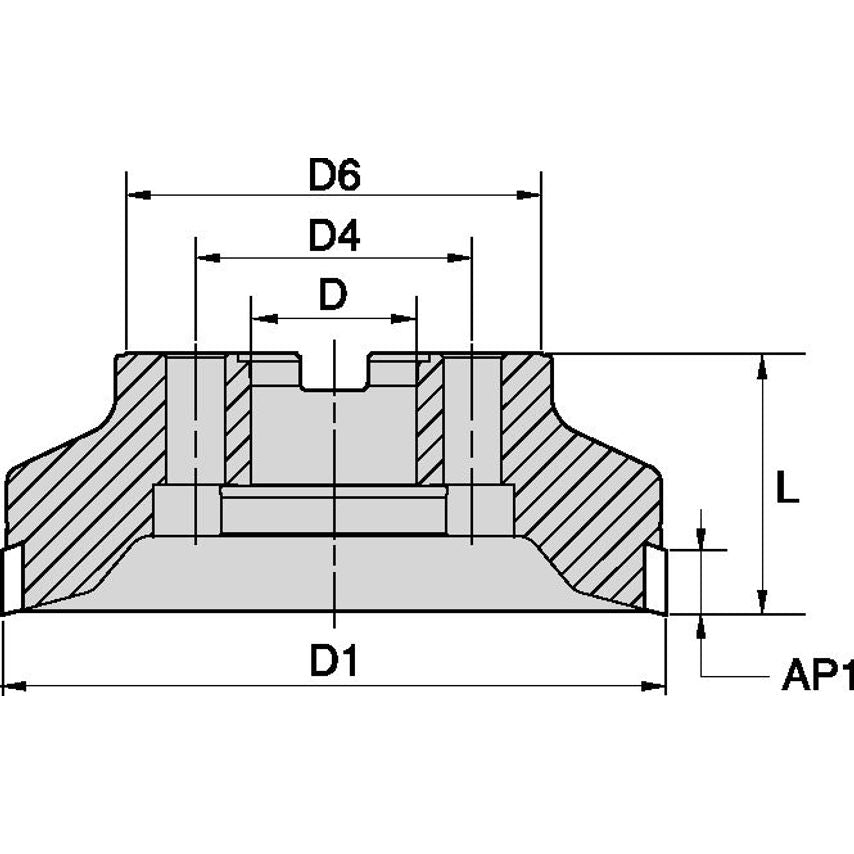 4.00504R311 Fix-Perfect 90 Shell Mill R311 D=50 Z=4