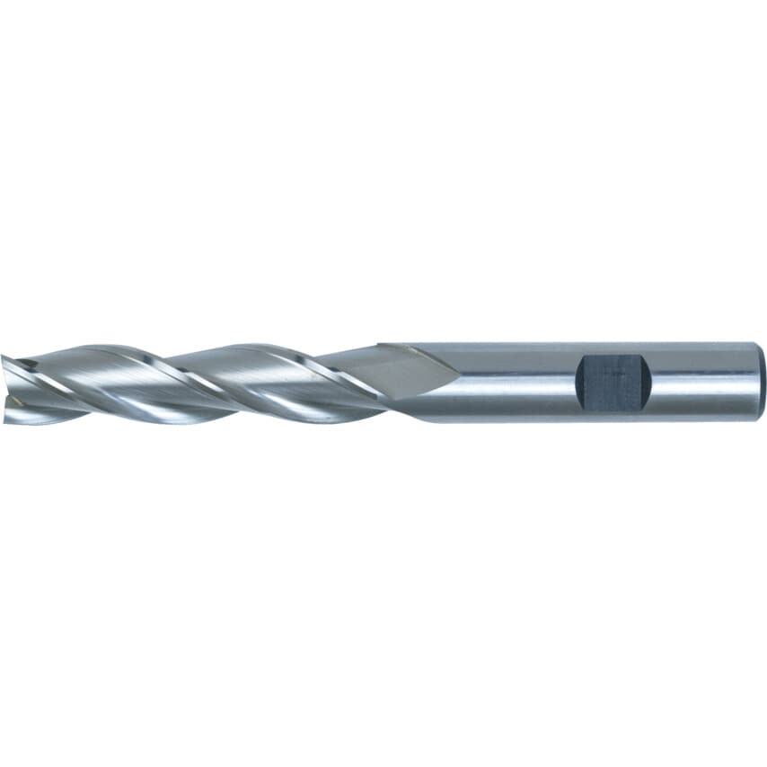 4.00MM HSS-Co 8% 3 Flute Weldon Shank Long Series Slot Drills - Uncoated