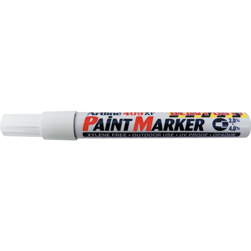 409XF Heavy Duty White Paint Marker (Pack-12)