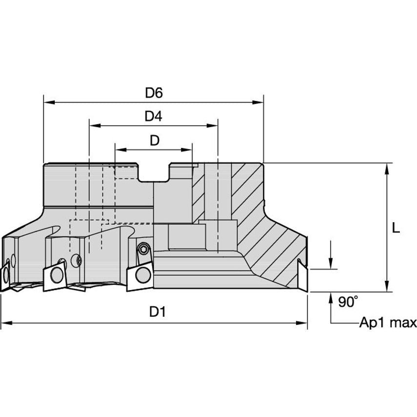 40A02RP90BG15CPM Fix-Perfect 90 Pm Shell Mill D