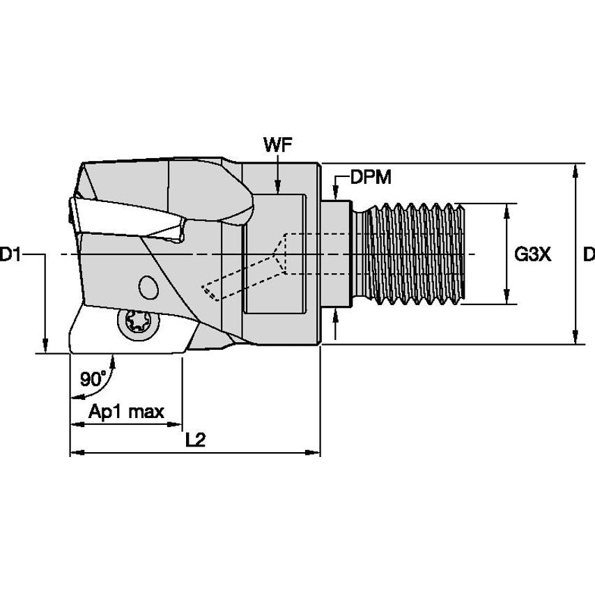 40A03R040M16SED18 Ill 1-18 Screw On Mill 90 D