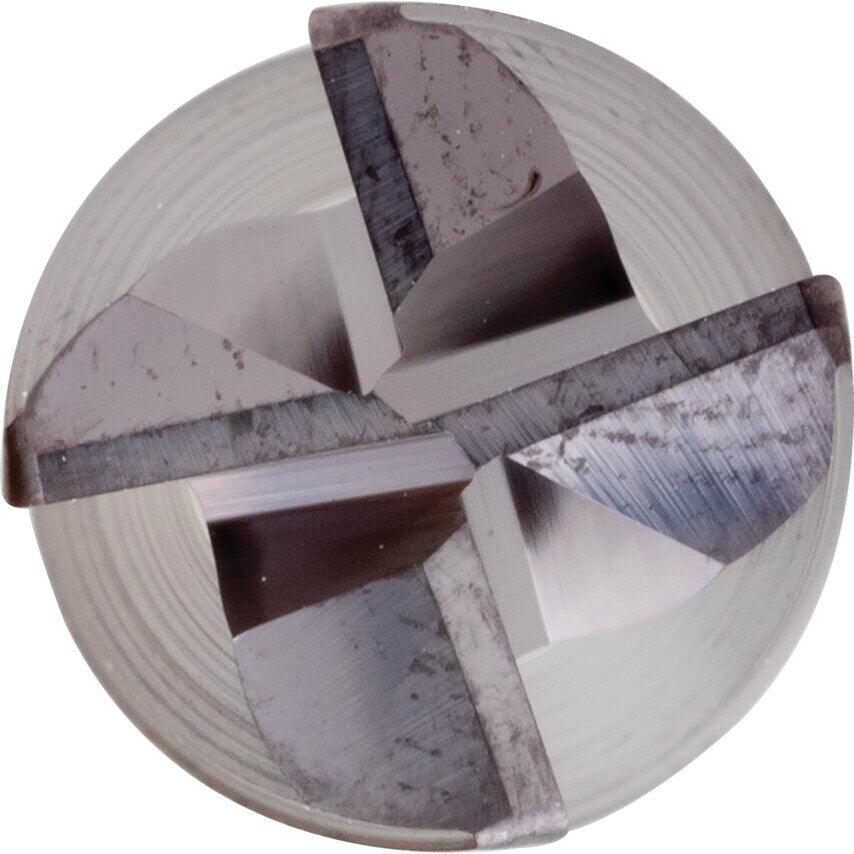 4.0MM 4 Flute 0.50 Radius Vari Helix TiAlN Coated Carbide End Mill