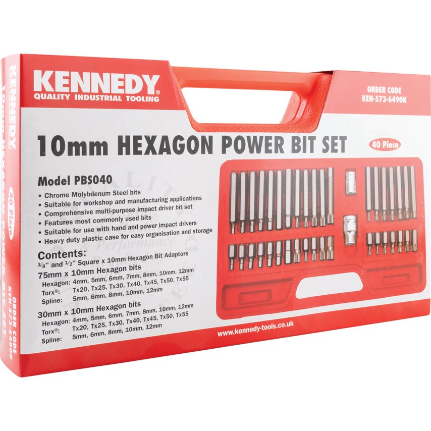 40-Piece Torx, Hex & Spline Bit Set