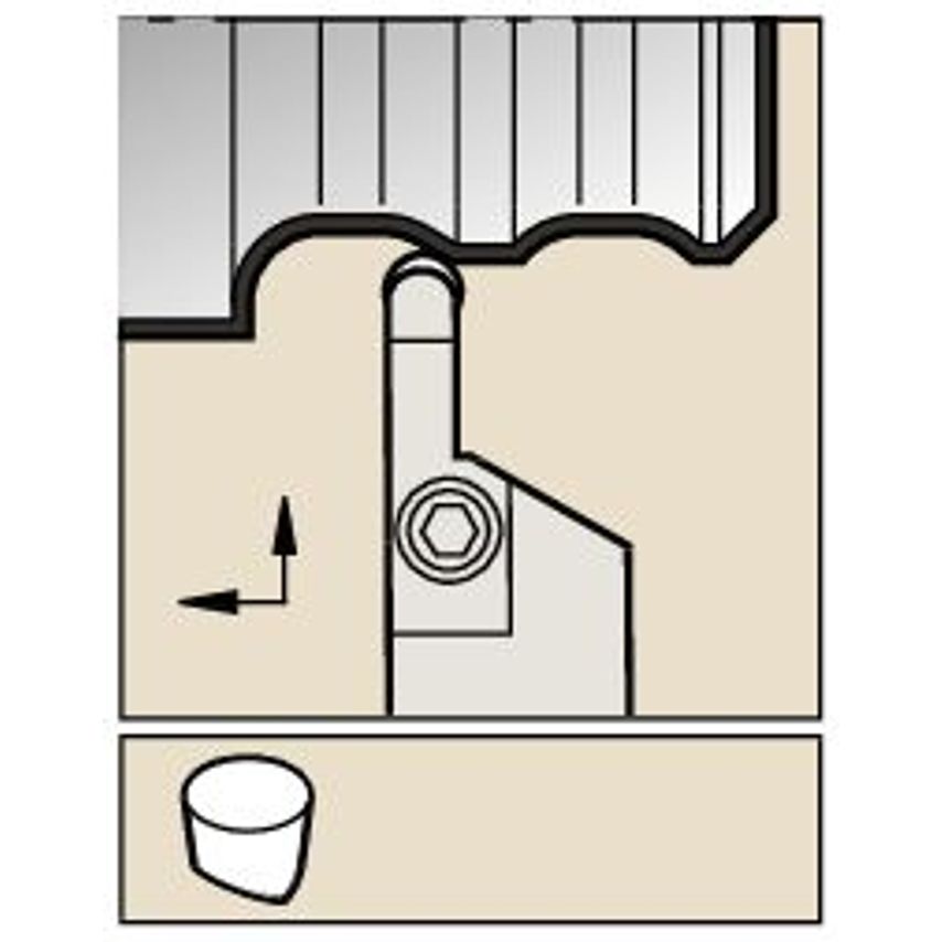 4111674VRS C Clamping Holder W1.25 L6.00