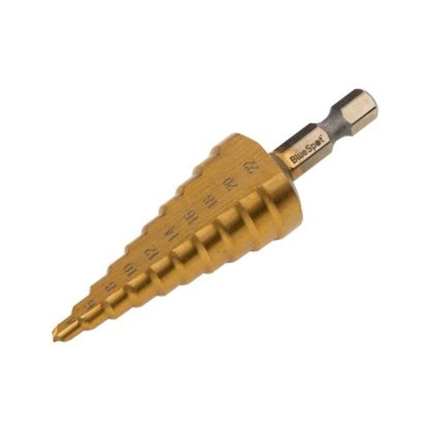 4-22mm HSS Step Drill 1/4" Hex Shank