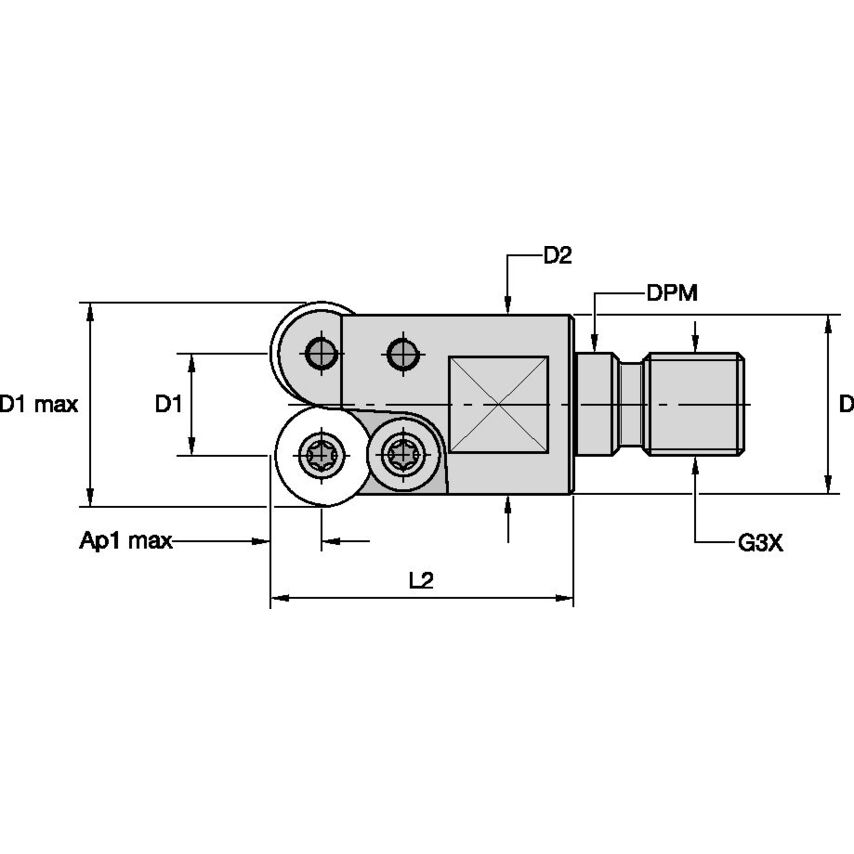 42E04R043M16SRD12 Modular Milling Tool