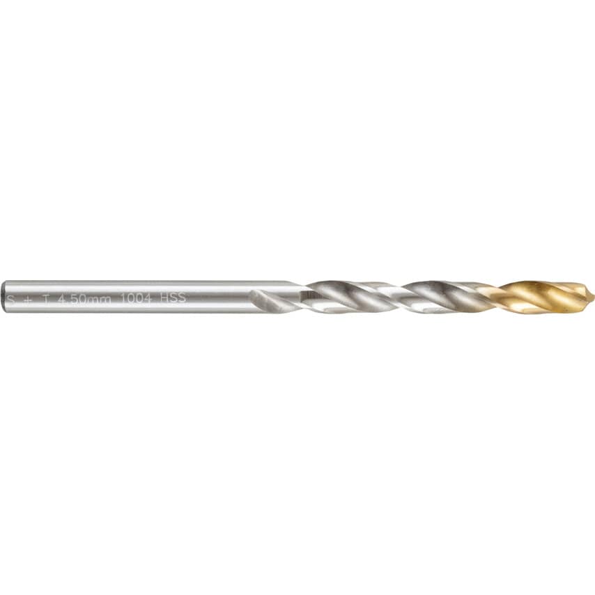 4.50MM HSS Straight Shank Jobber Drills - TiN Tipped