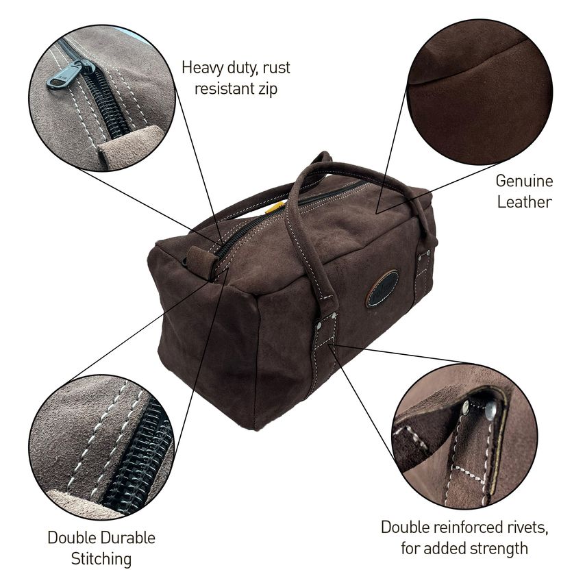 450mm Leather Contractor Tool Bag