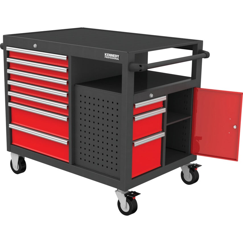 45" 10 Drawer Mobile Workstation