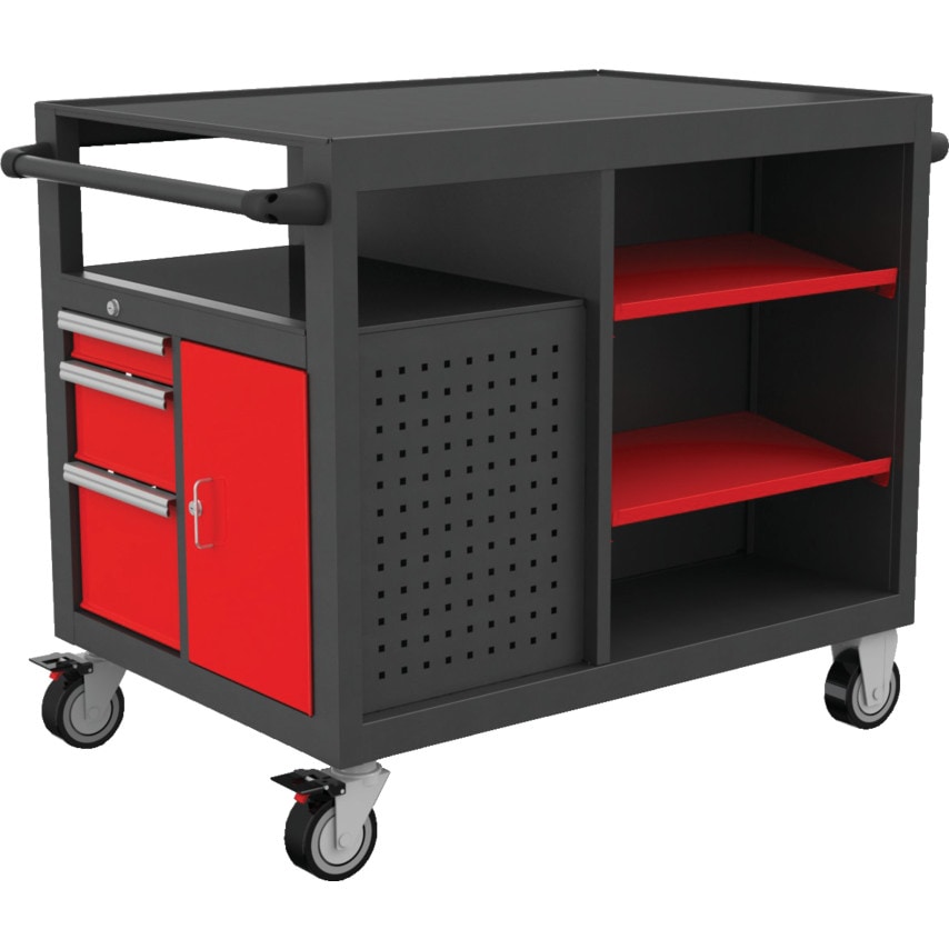 45" 10 Drawer Mobile Workstation
