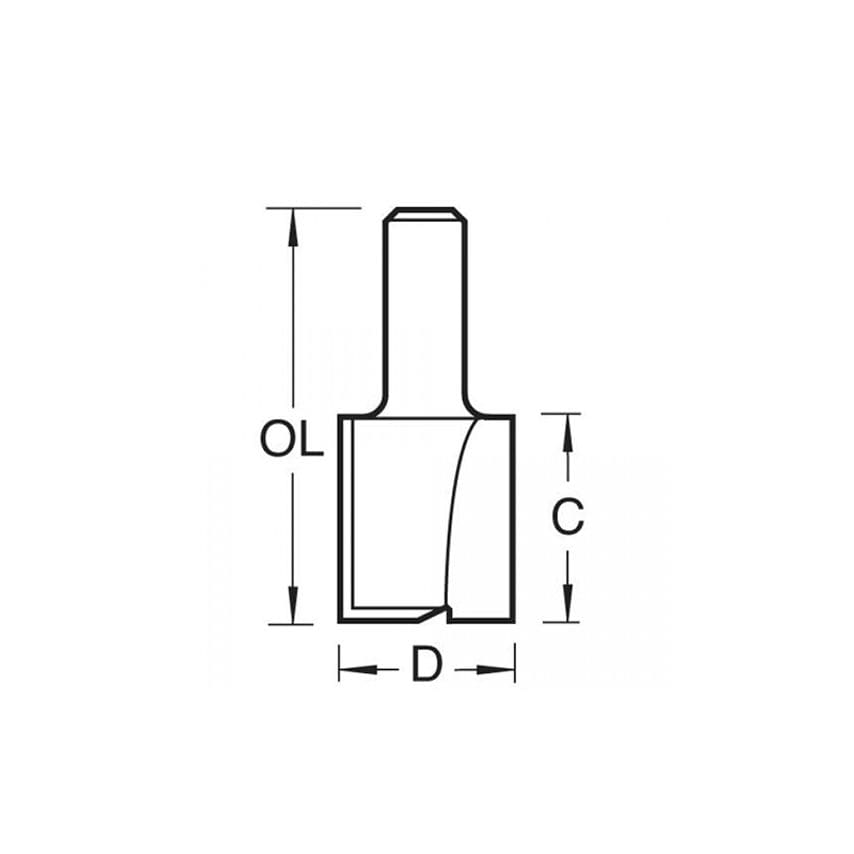 4/5 x 1/2 TCT Two Flute Cutter 19.1 x 25mm TRE4512TC