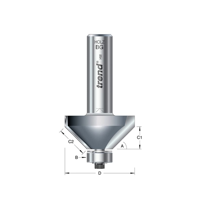 46/360 x 1/2 TCT Bearing Guided Chamfer 45 35.1 x 12mm TRE4636012TC