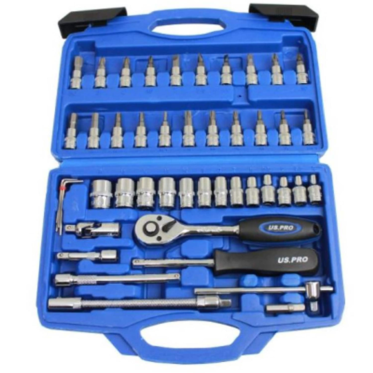 46 Piece 1/4in Drive Metric Socket & Bit Socket Set
