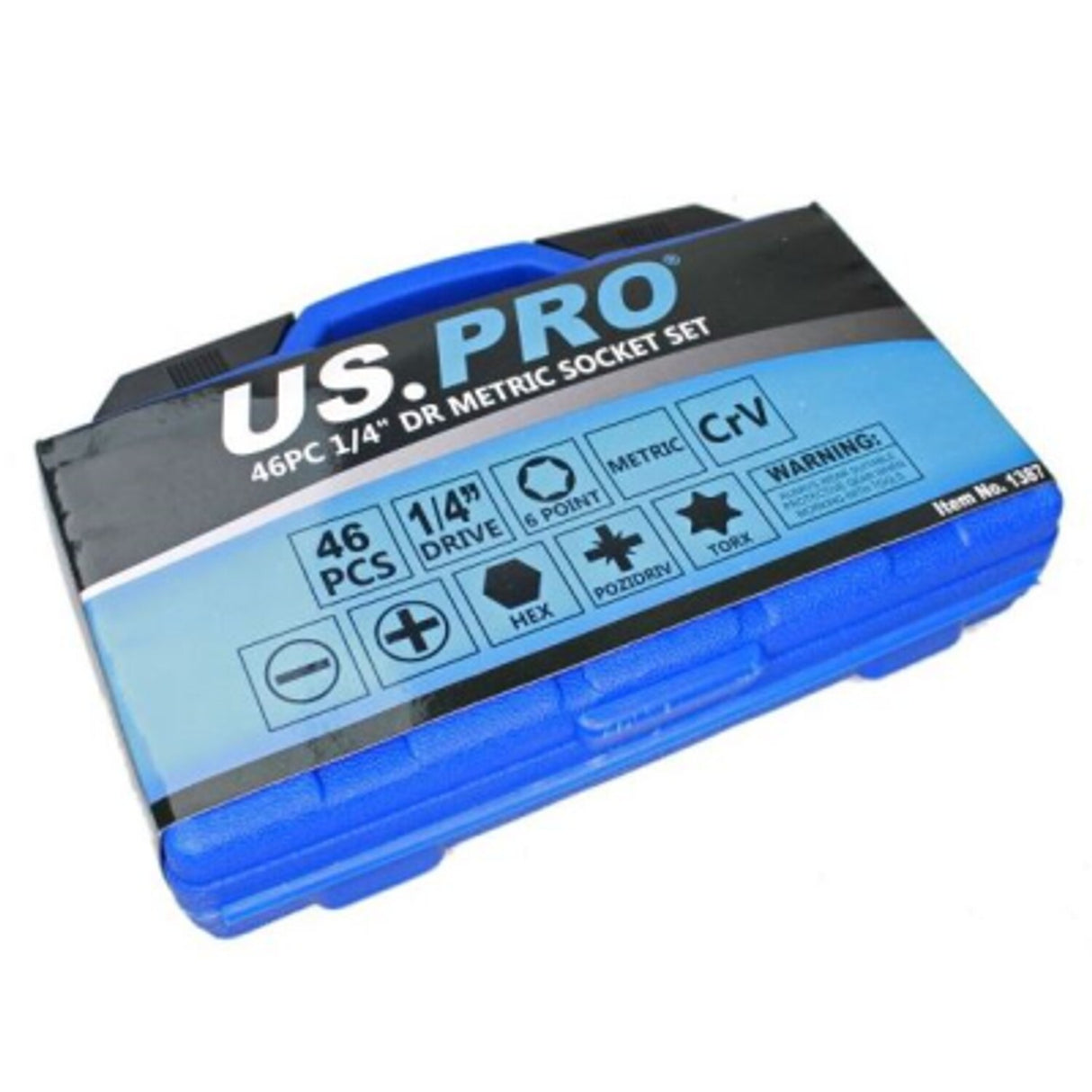 46 Piece 1/4in Drive Metric Socket & Bit Socket Set