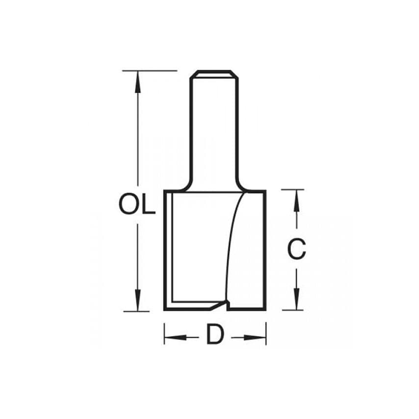 4/6 x 1/4 TCT Two Flute Cutter 20.0 x 25mm TRE4614TC