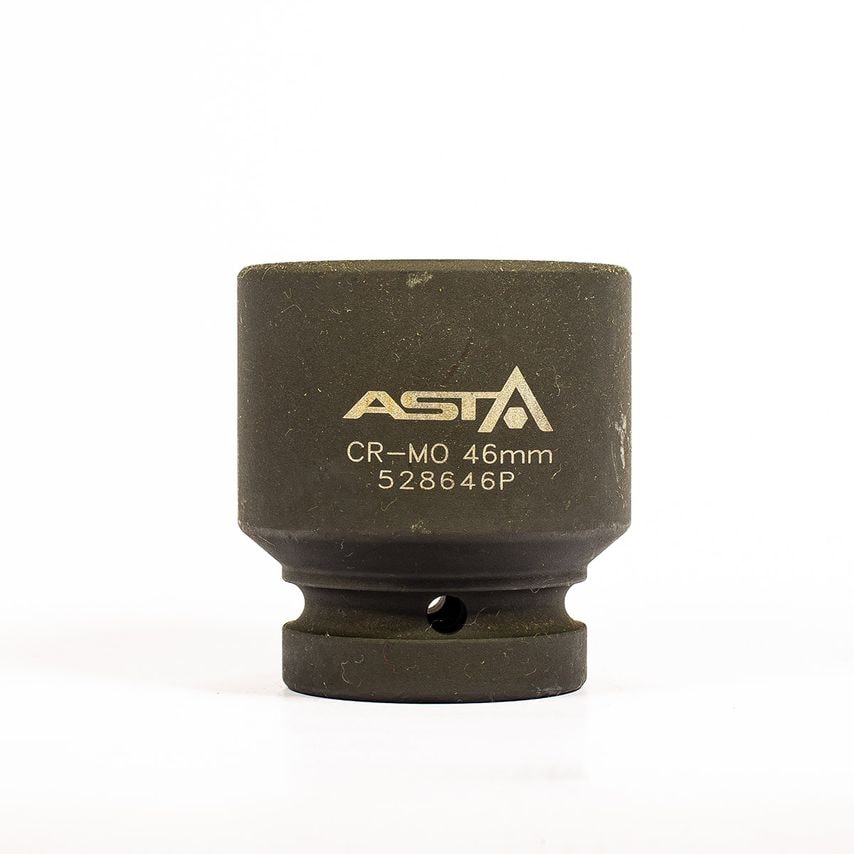 46mm Metric 1" Drive Short Impact Socket 6 Point (6PT) Heavy Duty 74mm Long