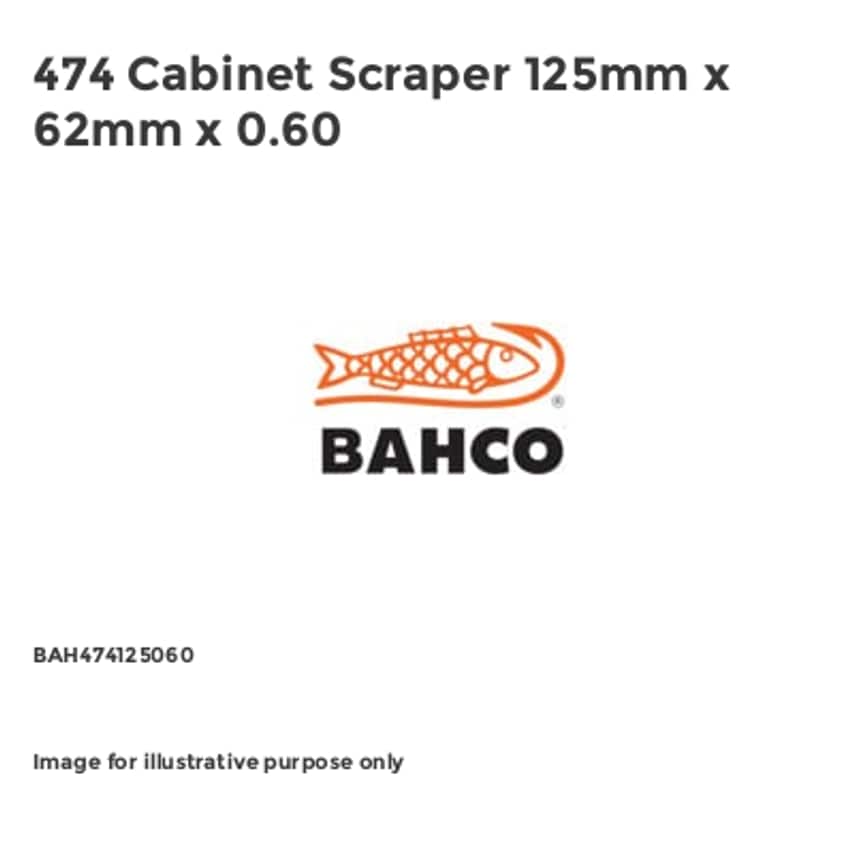 474 Cabinet Scraper 125mm x 62mm x 0.60 BAH474125060