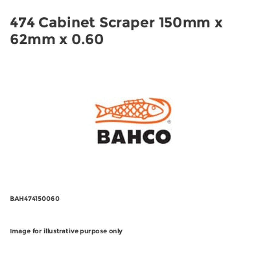 474 Cabinet Scraper 150mm x 62mm x 0.60 BAH474150060