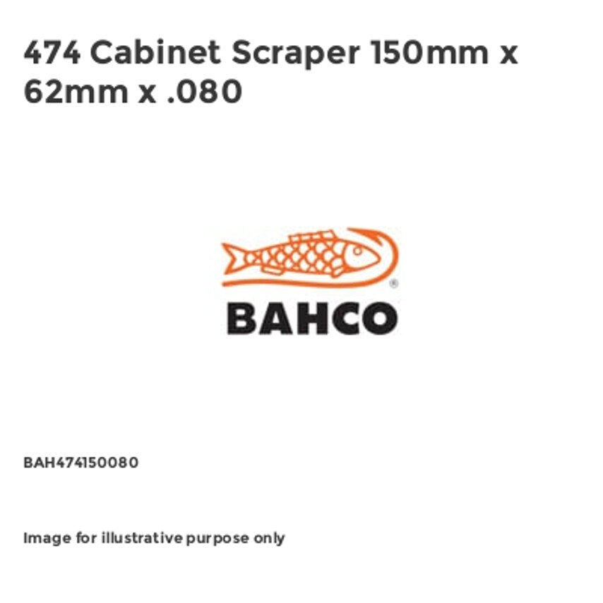474 Cabinet Scraper 150mm x 62mm x .080