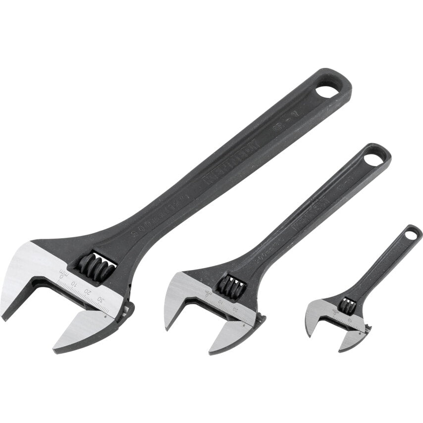 4"/8"/12" Phosphate Finish Adjustable Wrench Set