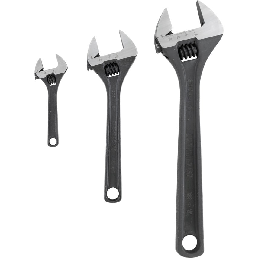4"/8"/12" Phosphate Finish Adjustable Wrench Set