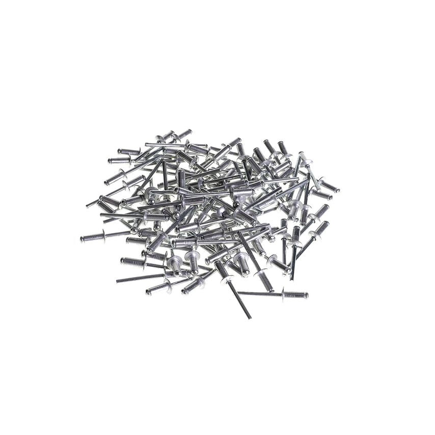 4.8x12.7mm Aluminium Blind Pop Rivets Standard Flange & Steel Dome Head Pack of 100