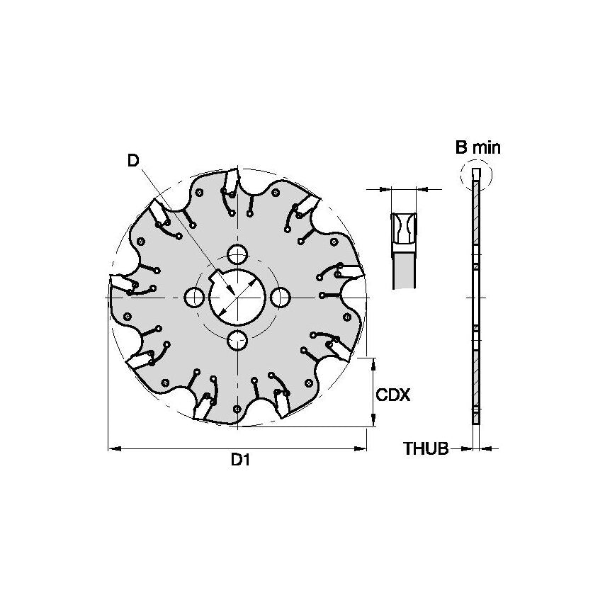 4.97060140 Narrow Slotting Cutter D=63 B=