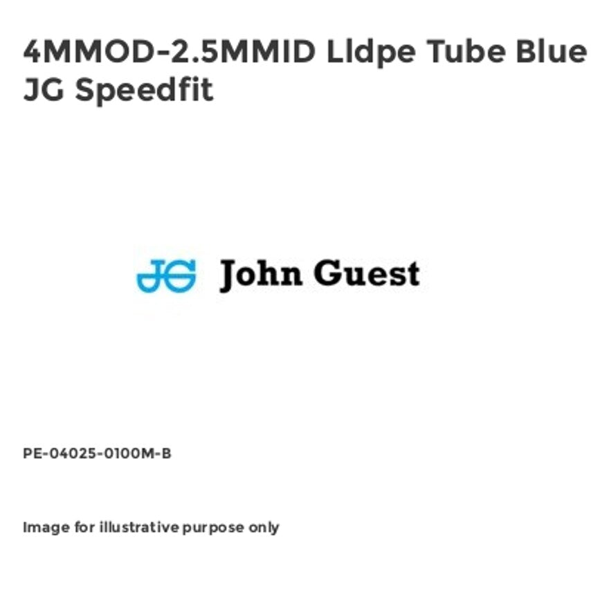 4MMOD-2.5MMID Lldpe Tube Blue JG Speedfit PE-04025-0100M-B