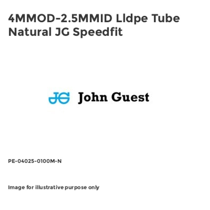 4MMOD-2.5MMID Lldpe Tube Natural JG Speedfit