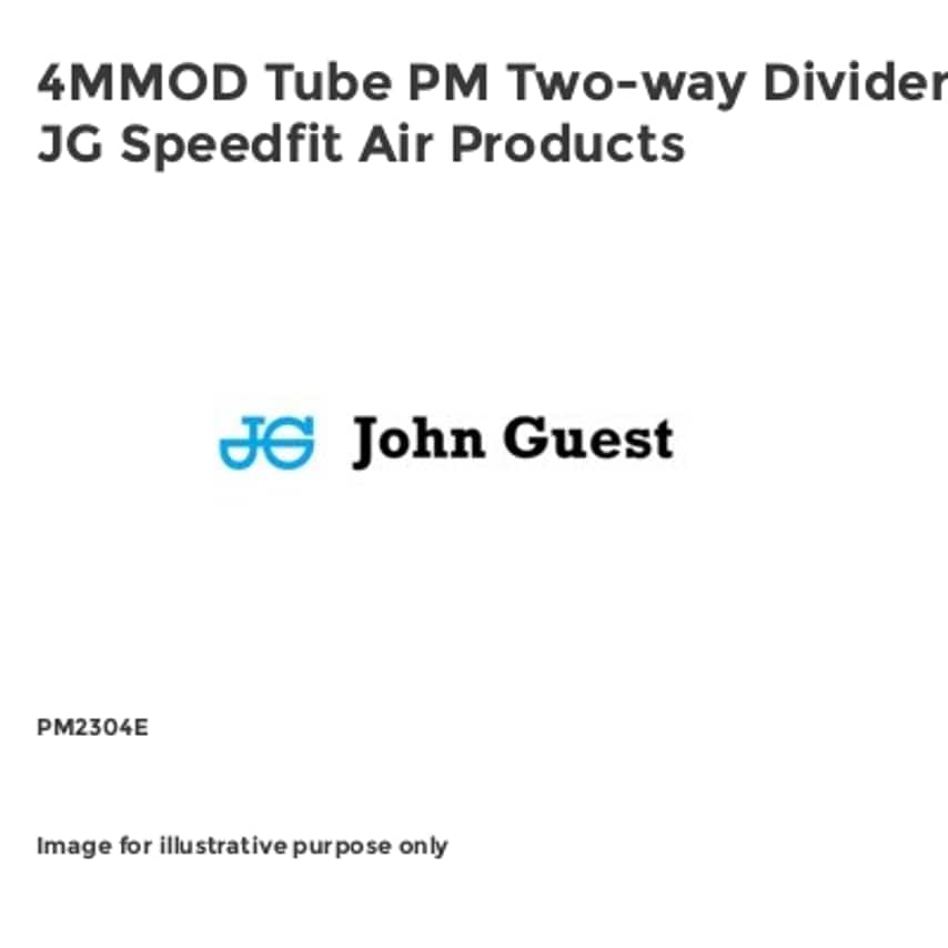 4MMOD Tube PM Two-way Divider JG Speedfit Air Products PM2304E