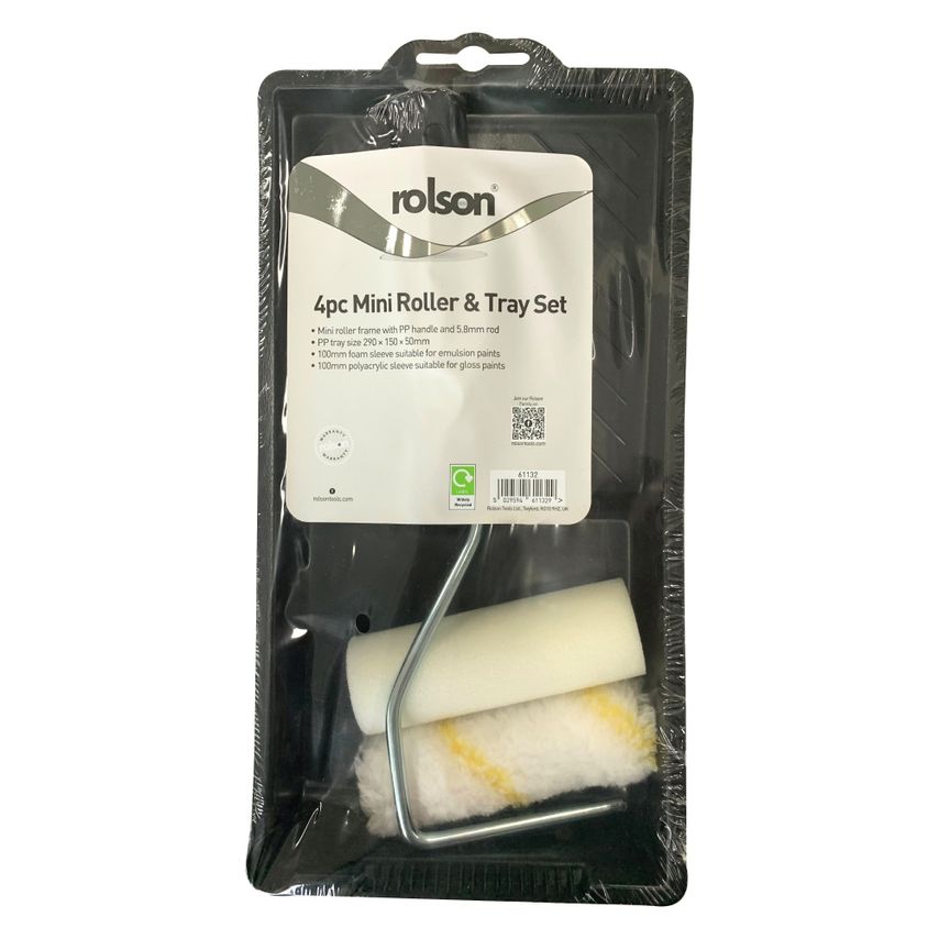 4-Piece Mini Roller & Tray Set