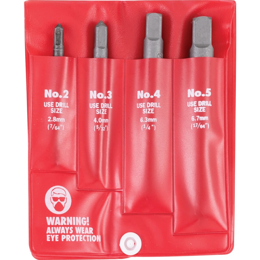 4-Piece Screw Extractor Set