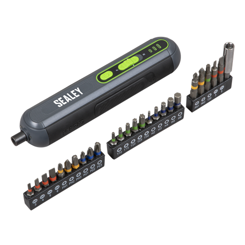 4V Cordless Screwdriver with 25pc Bit Set