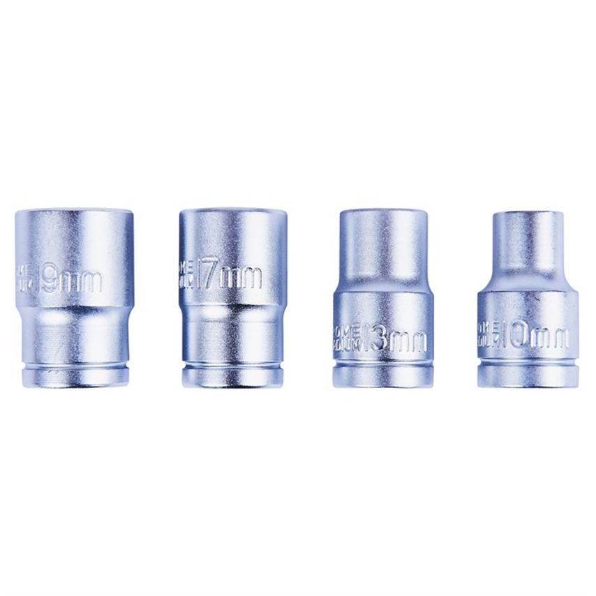 4 Piece 13mm (1/2") Drive Socket Set